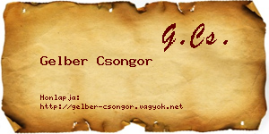 Gelber Csongor névjegykártya